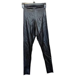 New Commando Women's Small Black Faux Leather Leggings From Nordstrom